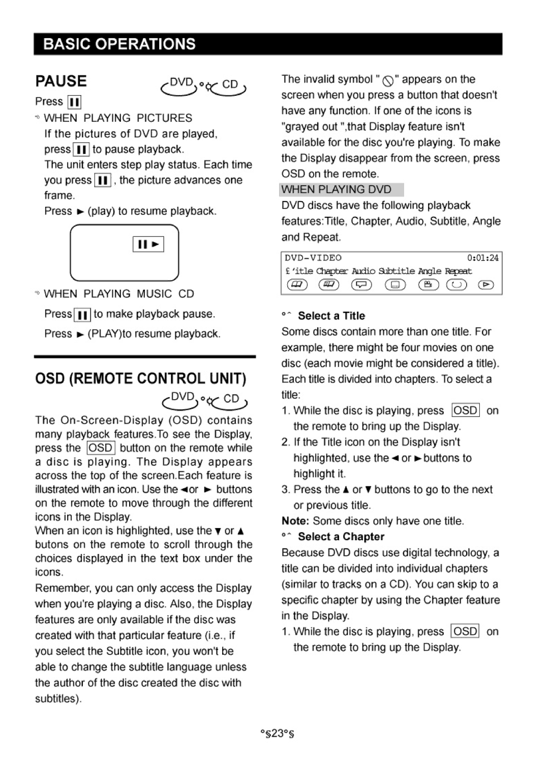 Audiovox D1730 manual 