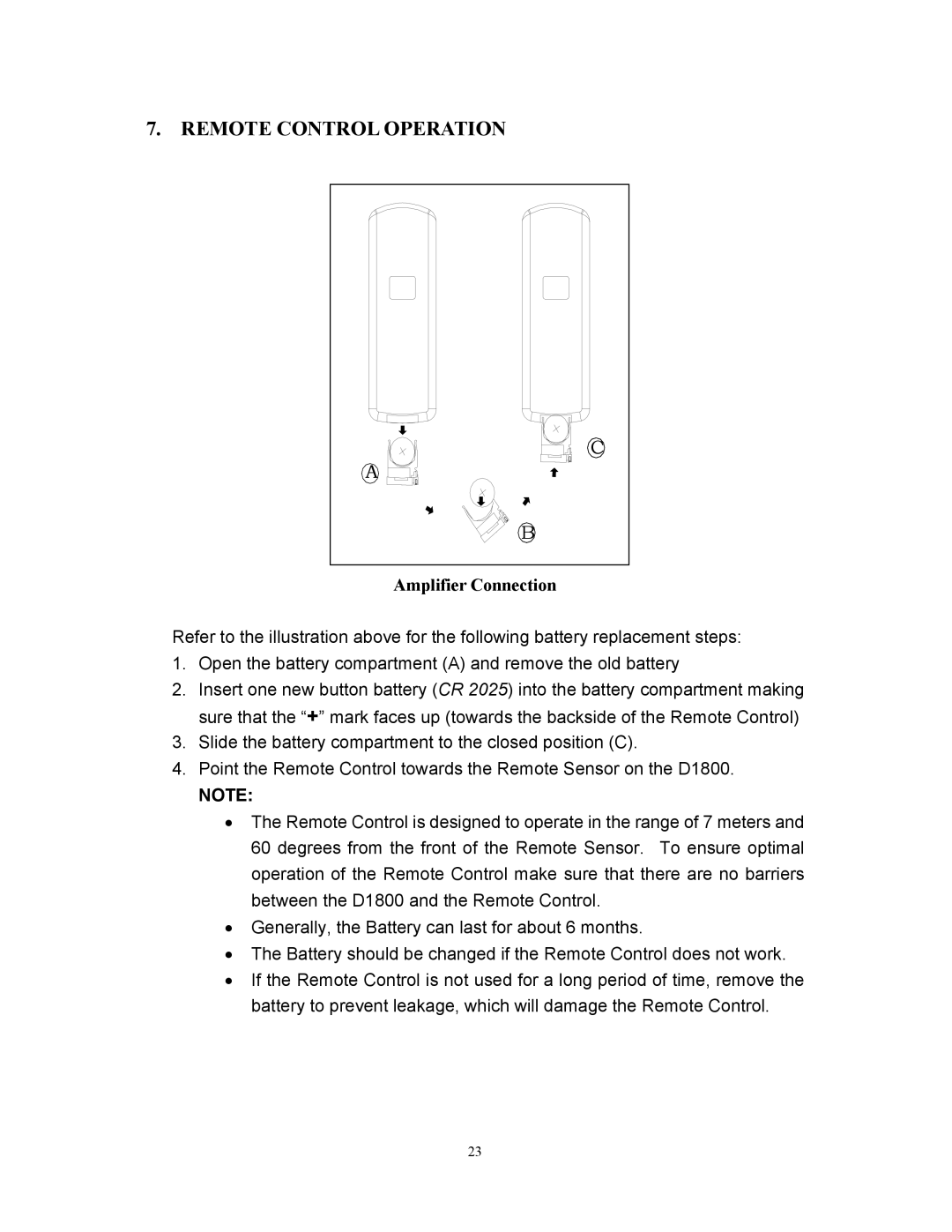 Audiovox D1800 user manual Remote Control Operation 