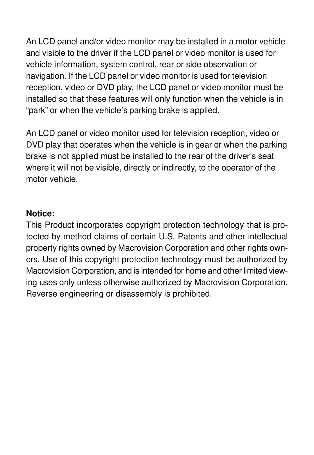 Audiovox D1812PKG manual 