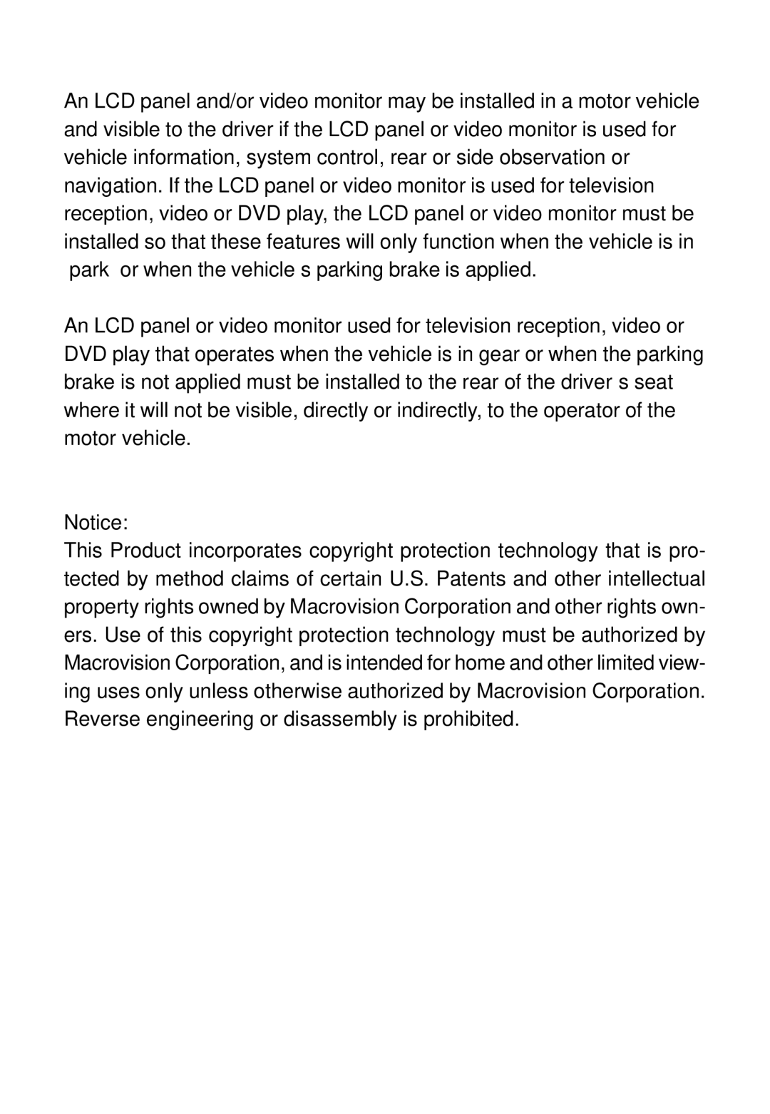 Audiovox D1817PKG manual 