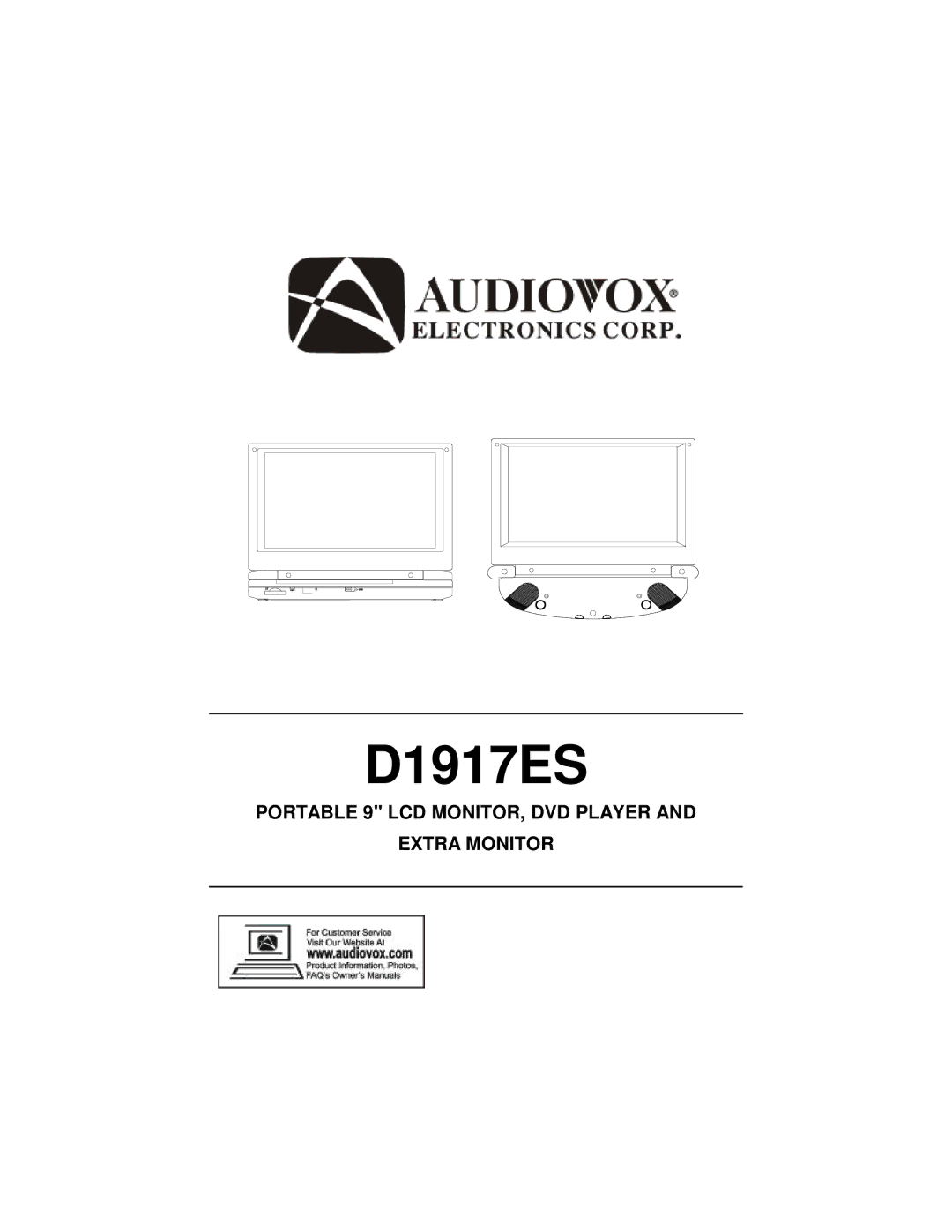 Audiovox D1917ES manual 