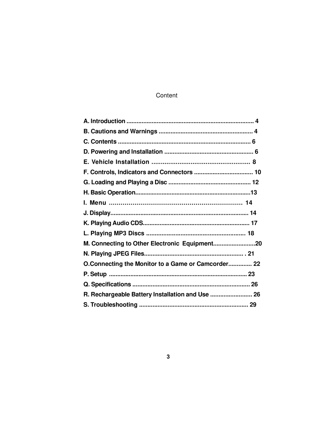 Audiovox D1917ES manual Content 