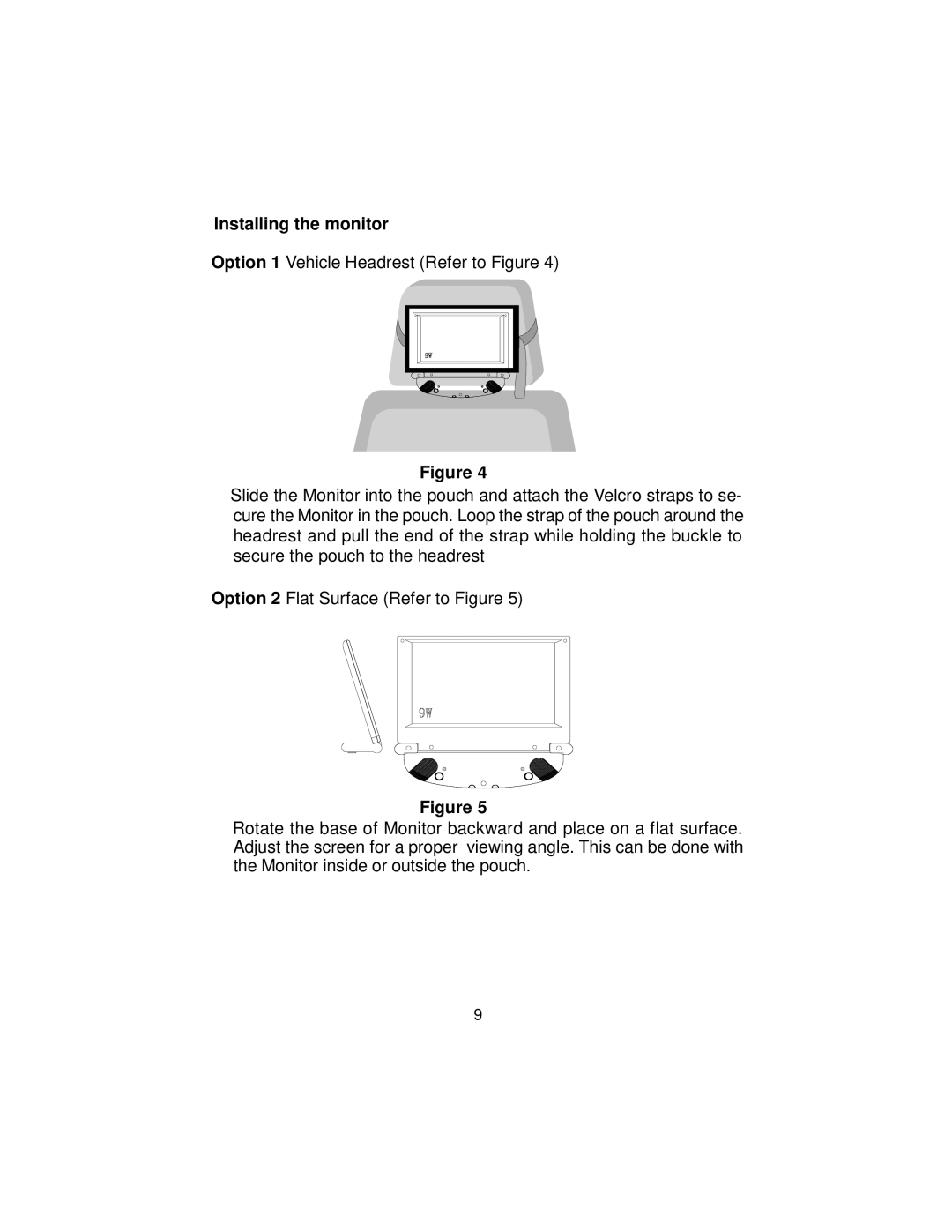 Audiovox D1917ES manual Installing the monitor 