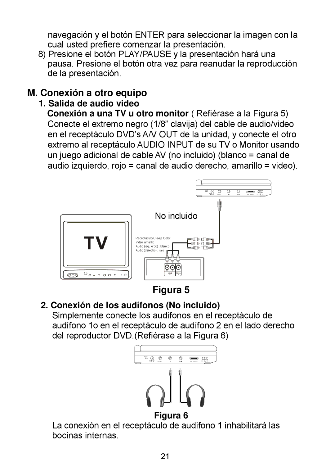 Audiovox D1929B manual Conexión a otro equipo, Figura 