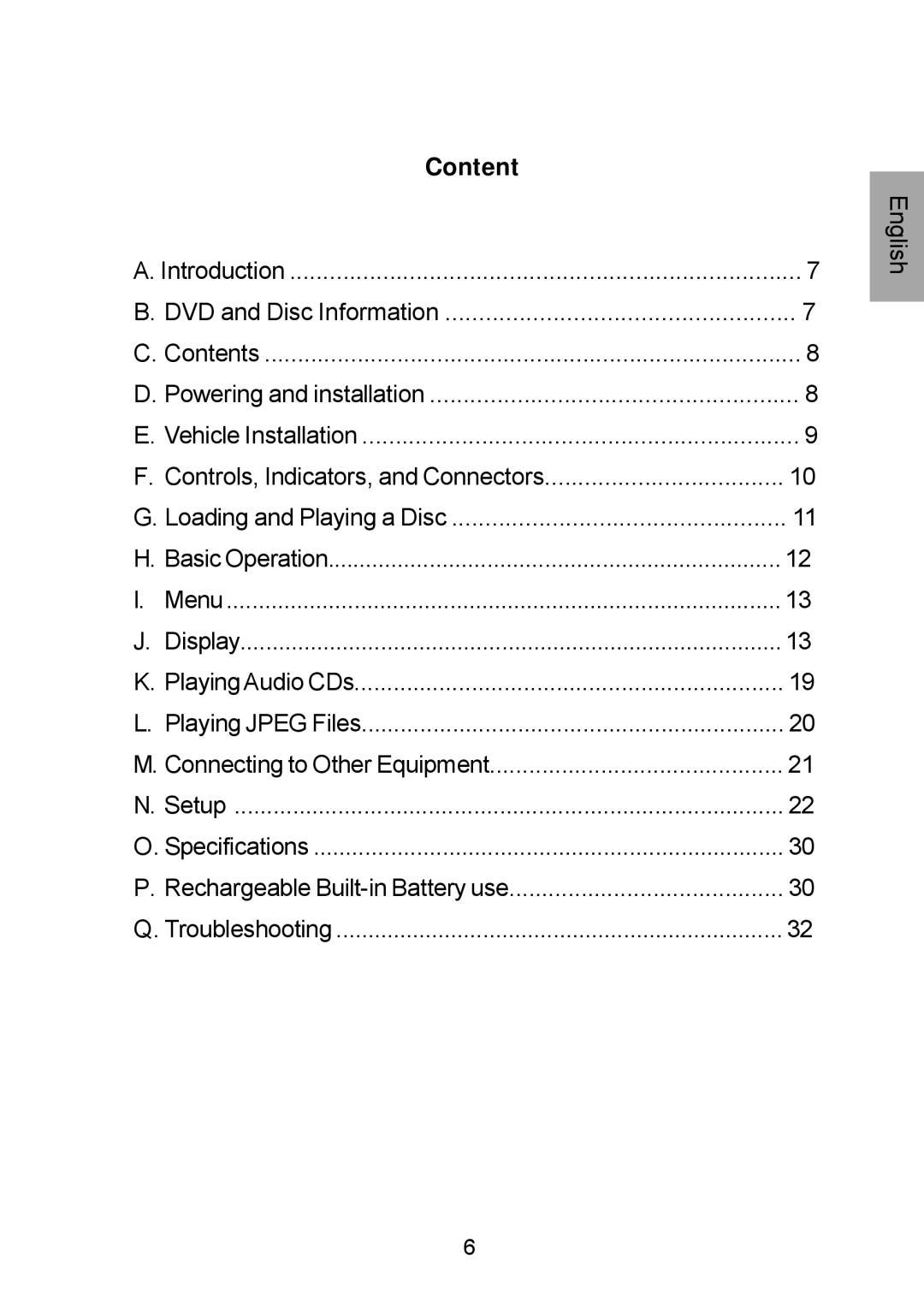 Audiovox D1929B manual Content, Playing Jpeg Files 