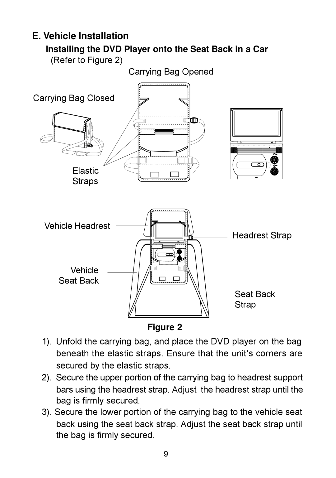 Audiovox D1929B manual Vehicle Installation 