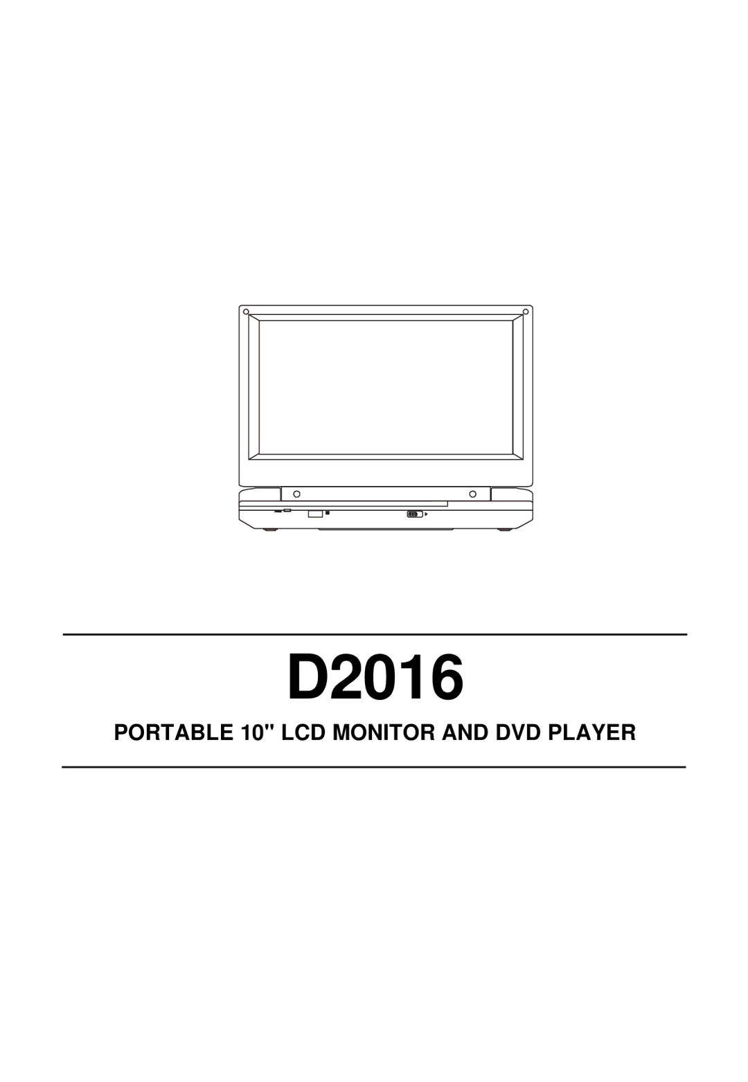 Audiovox D2016 manual 