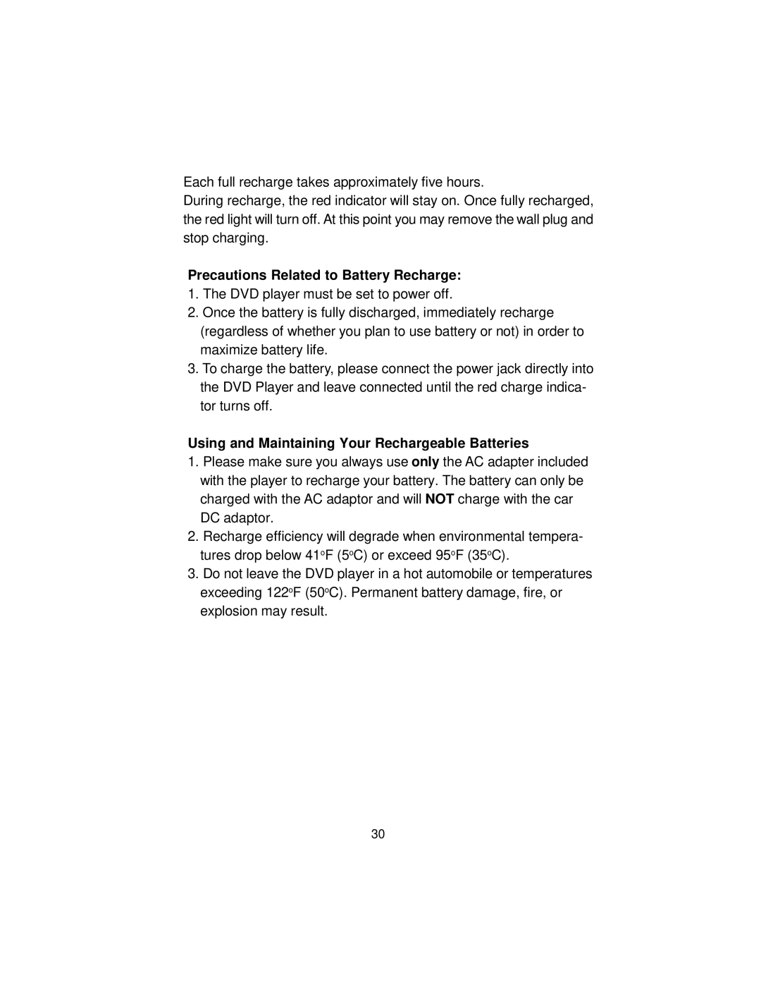 Audiovox D7104PK, D710PK manual Precautions Related to Battery Recharge, Using and Maintaining Your Rechargeable Batteries 