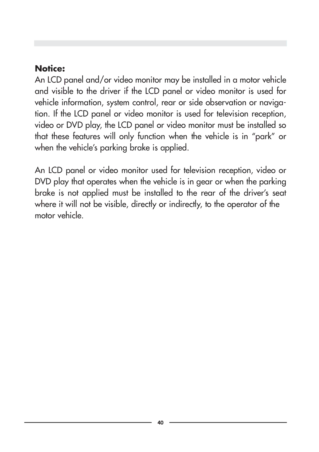 Audiovox D900 owner manual 