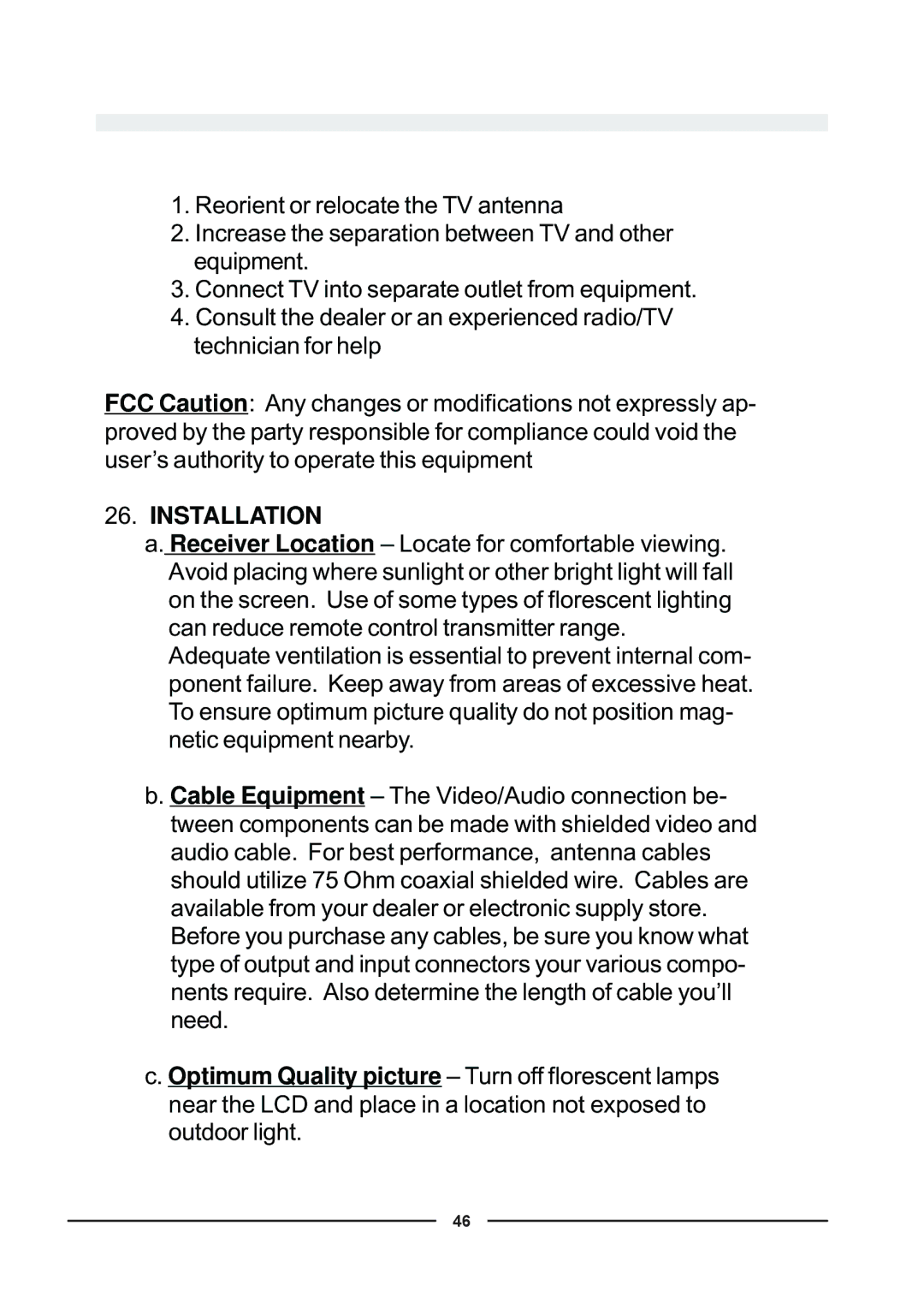 Audiovox D900 owner manual Installation 