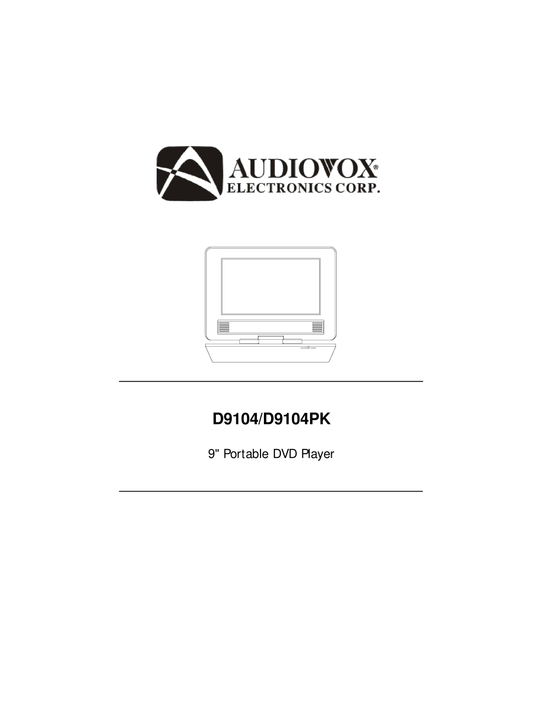 Audiovox manual D9104/D9104PK 