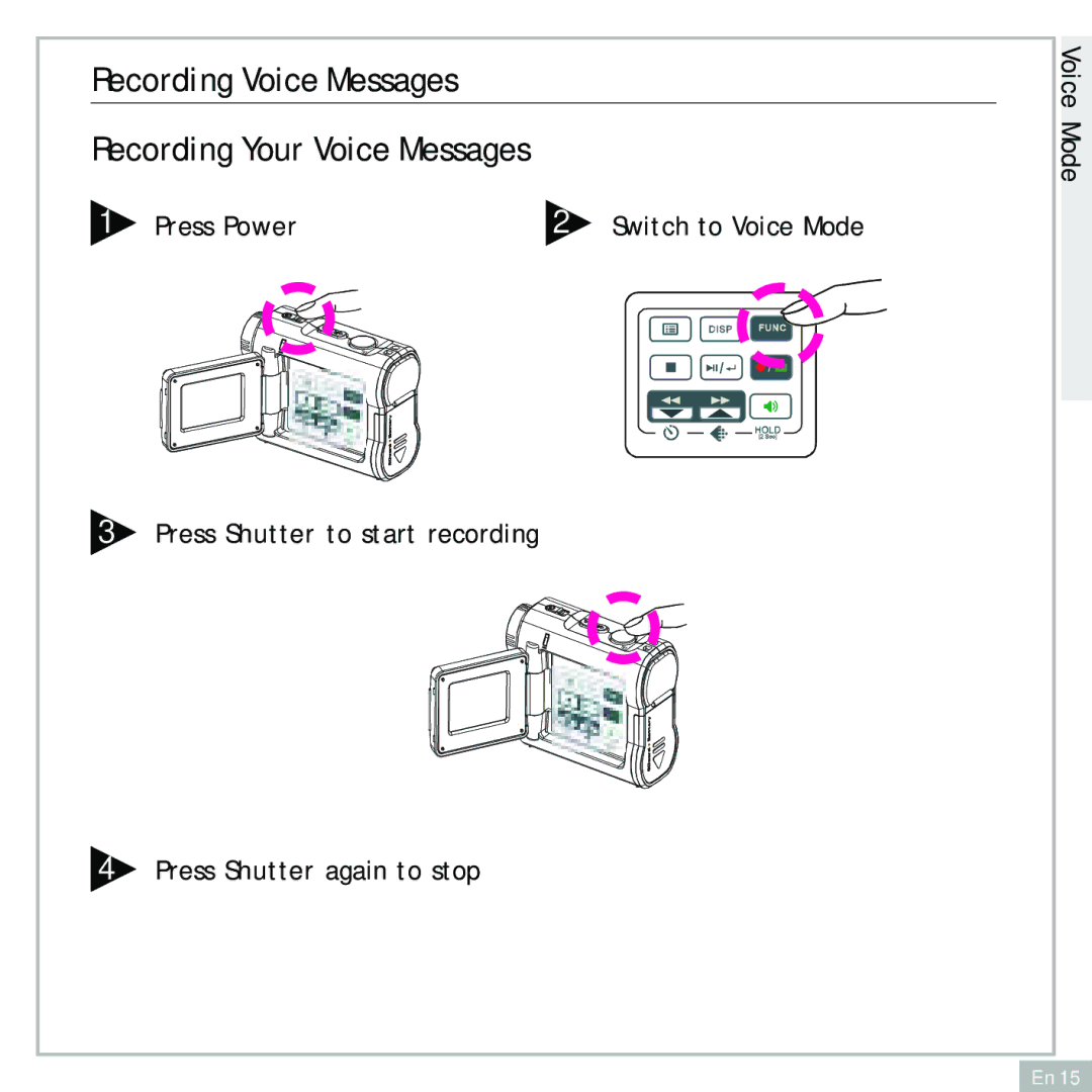 Audiovox DC500 operating instructions Recording Voice Messages, Recording Your Voice Messages 