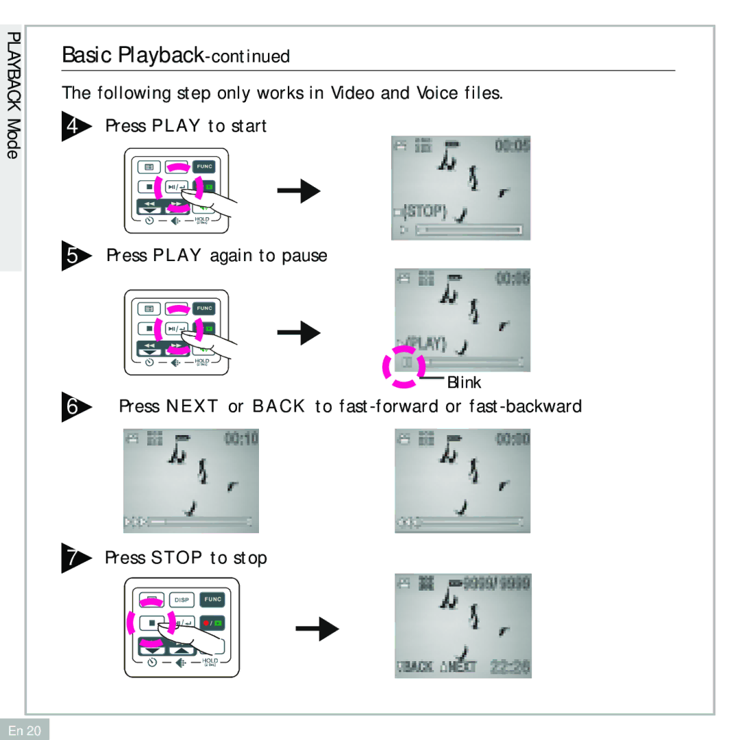 Audiovox DC500 operating instructions Basic Playback 