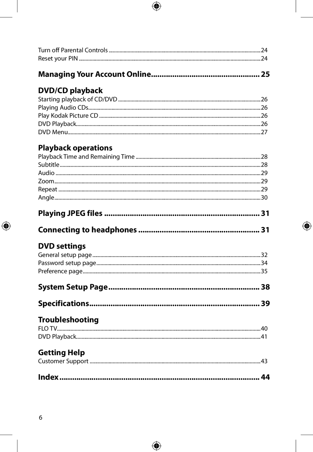 Audiovox DFL710PK user manual DVD/CD playback 