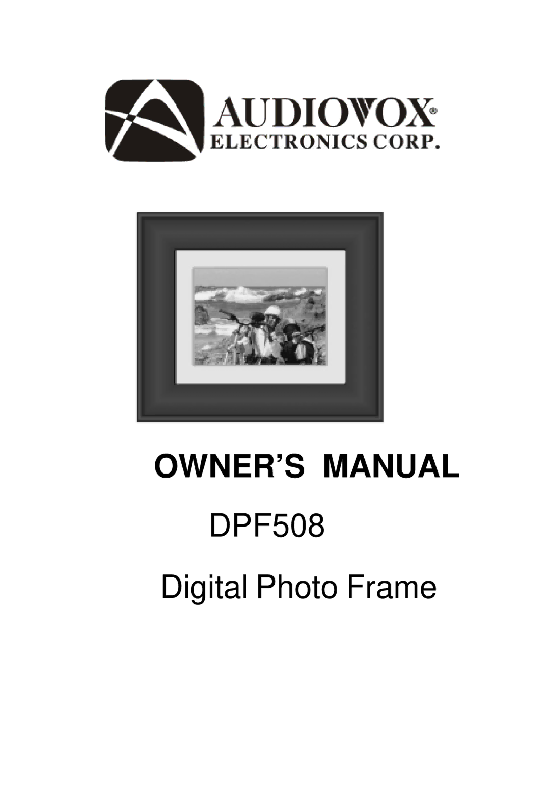 Audiovox owner manual DPF508 Digital Photo Frame 