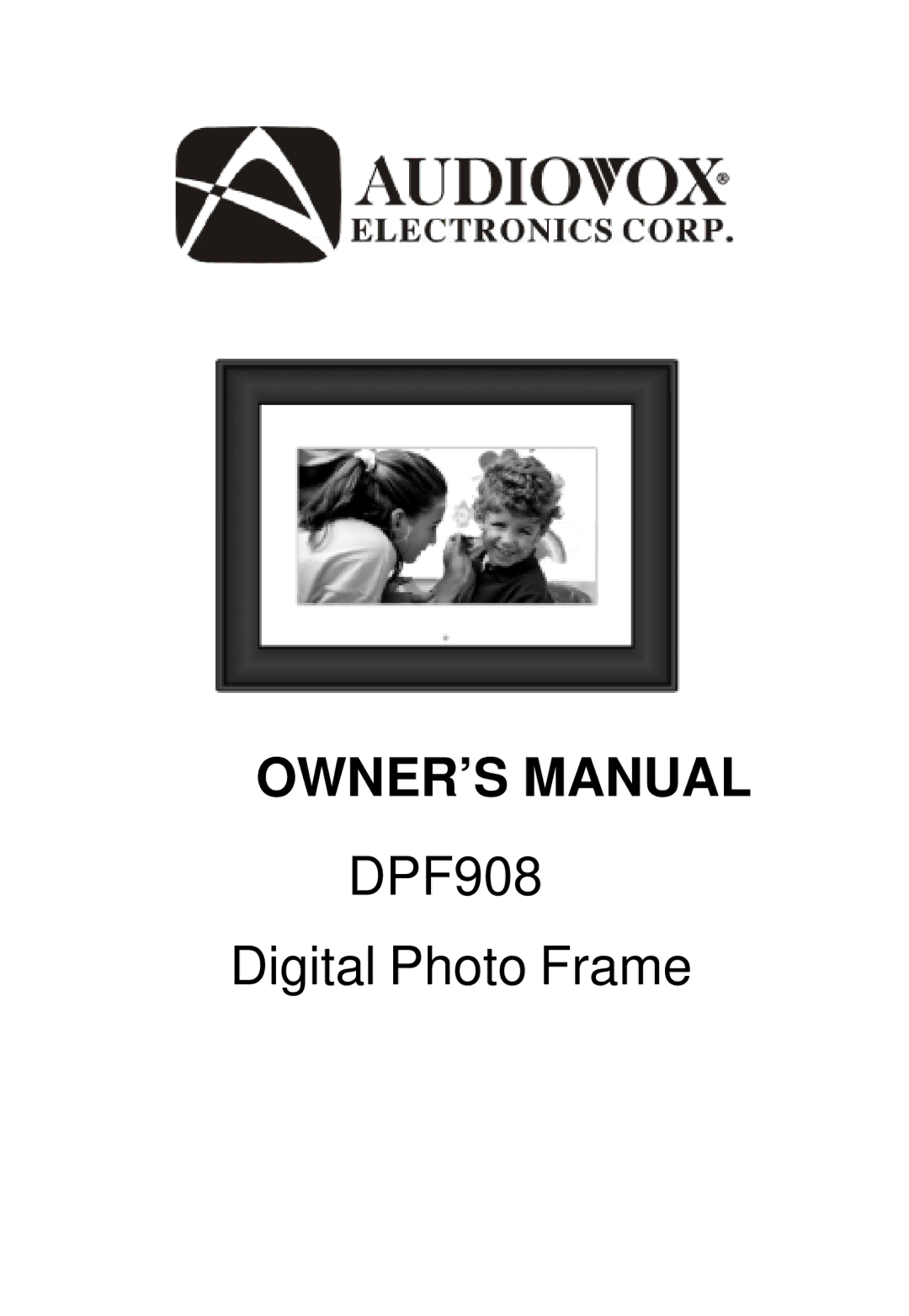 Audiovox owner manual DPF908 Digital Photo Frame 