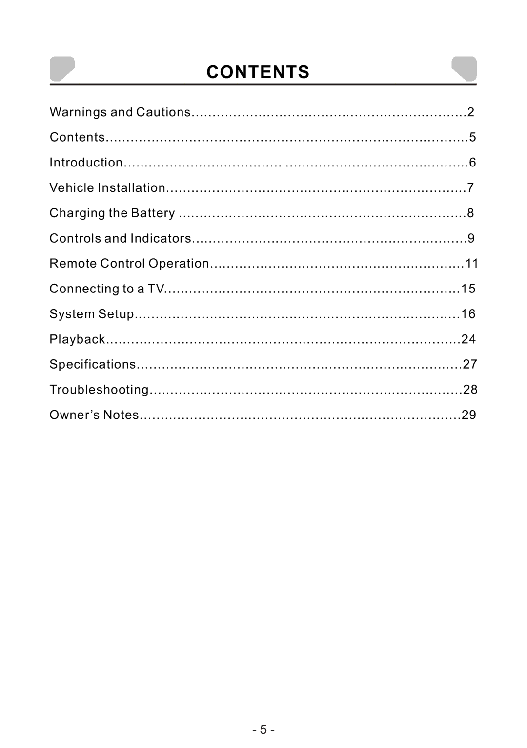 Audiovox DS7321 PK owner manual Contents 