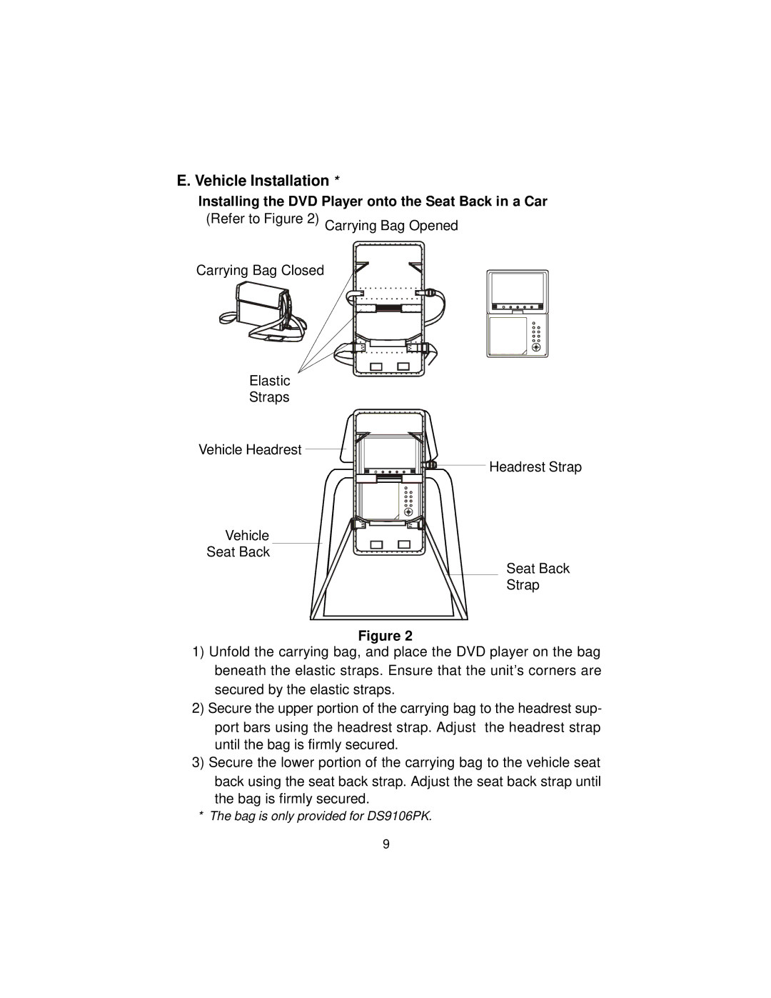 Audiovox DS9106PK manual Vehicle Installation 