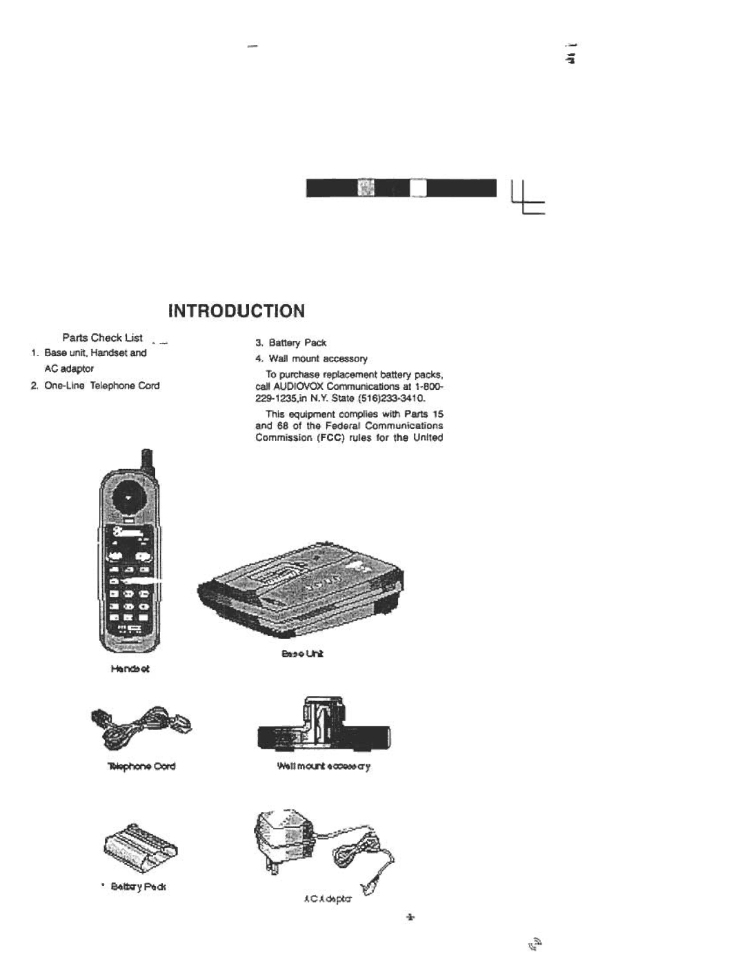 Audiovox DST 961 manual Introduction, ~~..-~ 