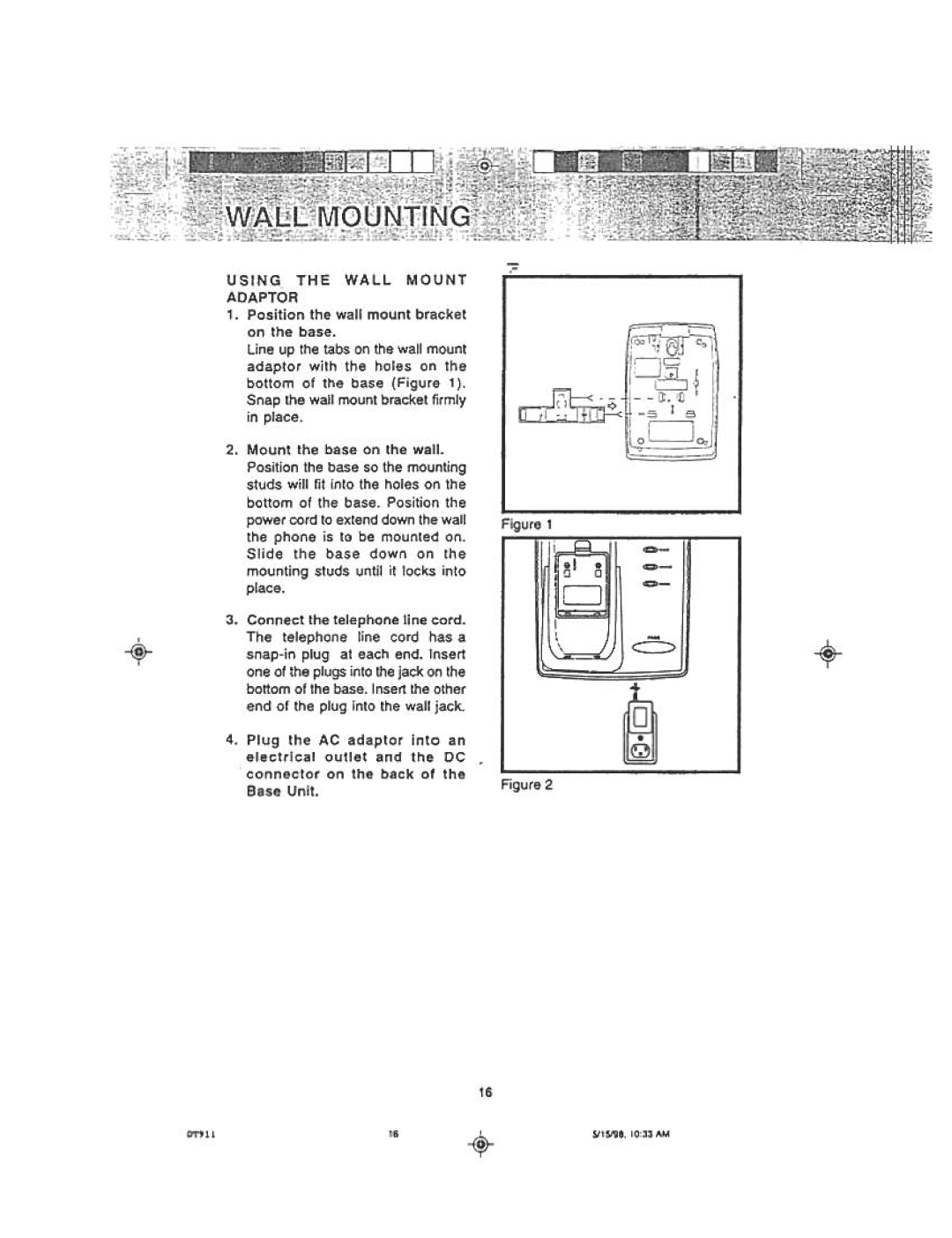 Audiovox DT 911 manual Fffi- Y 