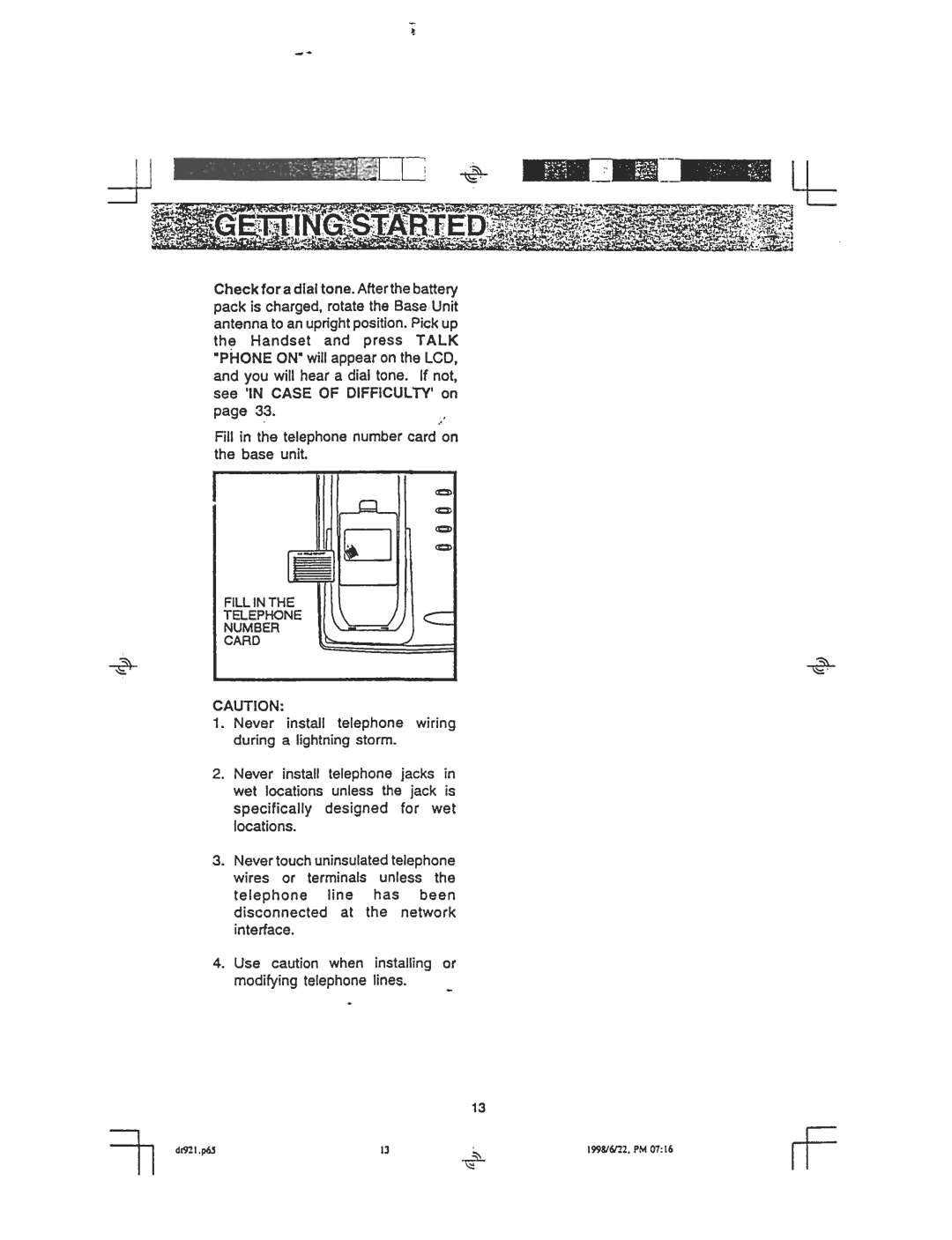 Audiovox DT921C manual =tl 