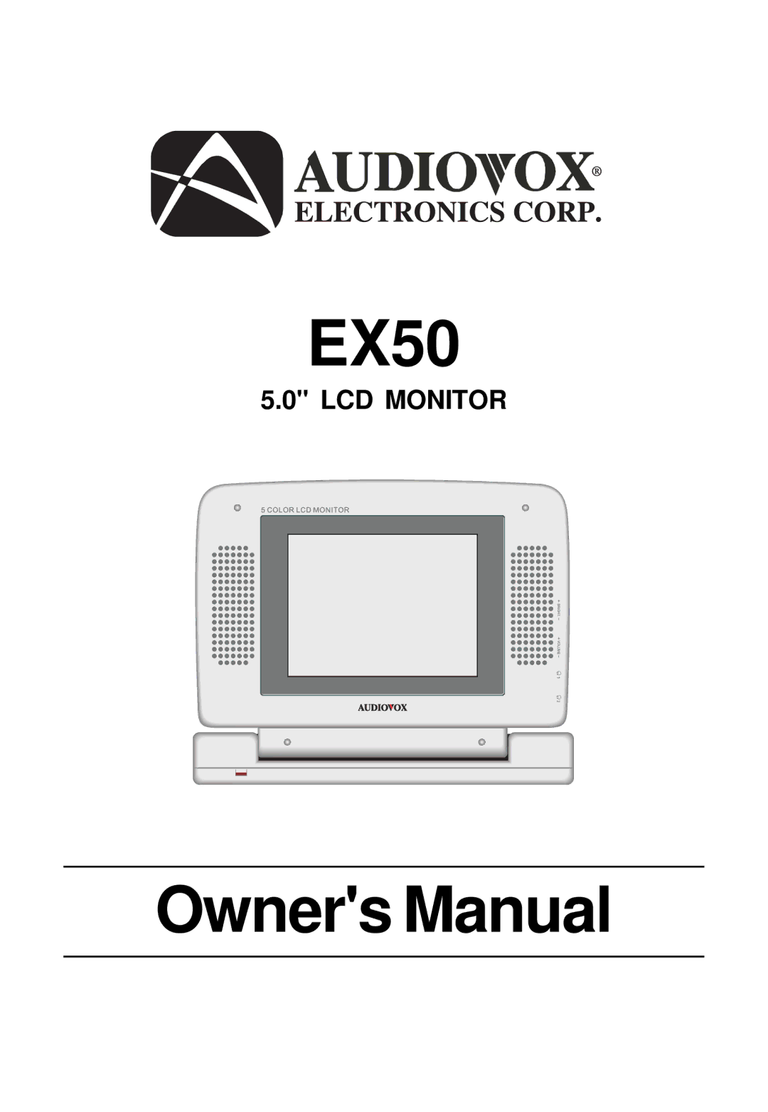 Audiovox EX50 owner manual LCD Monitor 