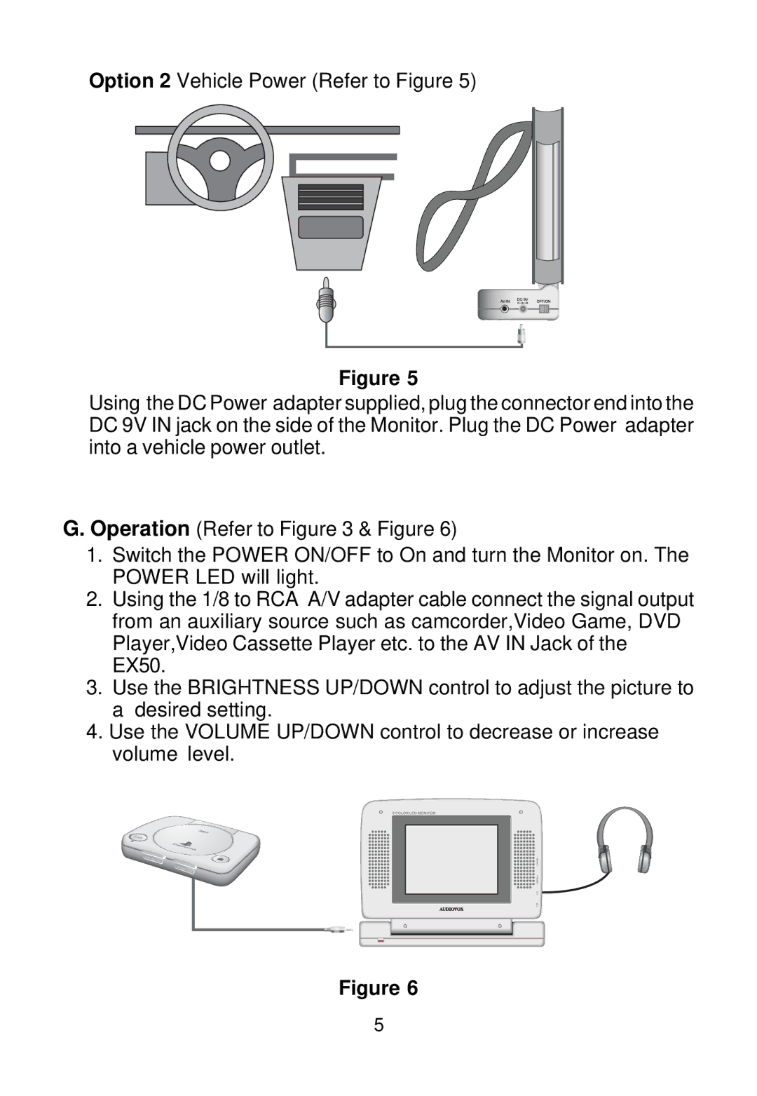 Audiovox EX50 owner manual 