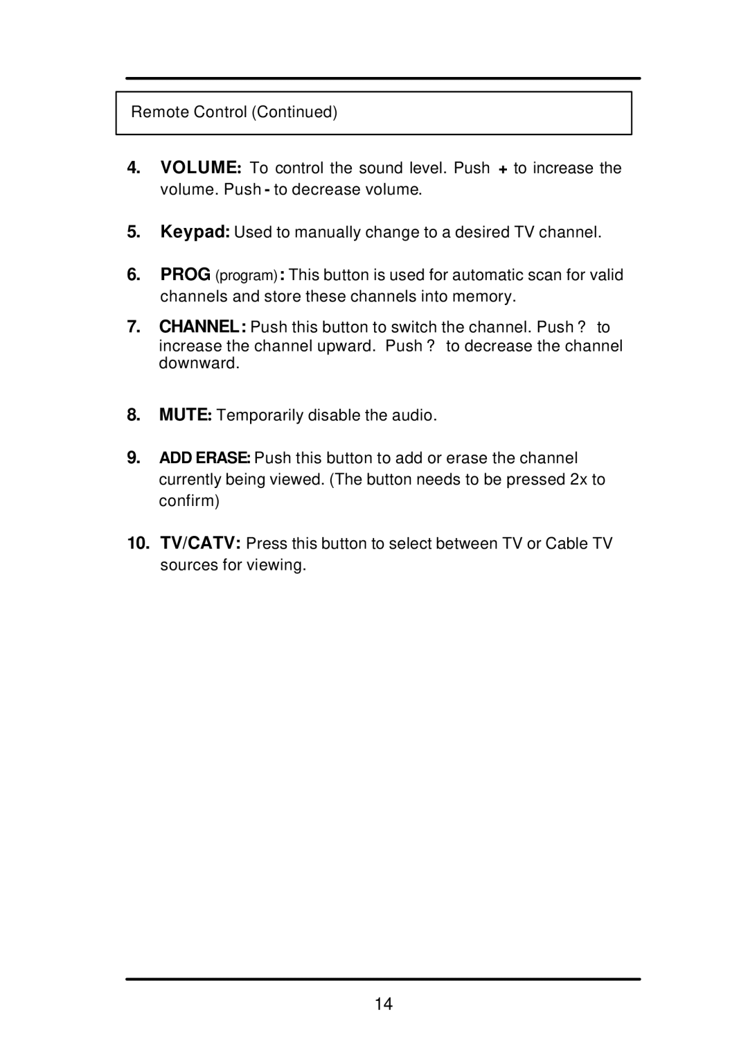 Audiovox FP1210 user manual 