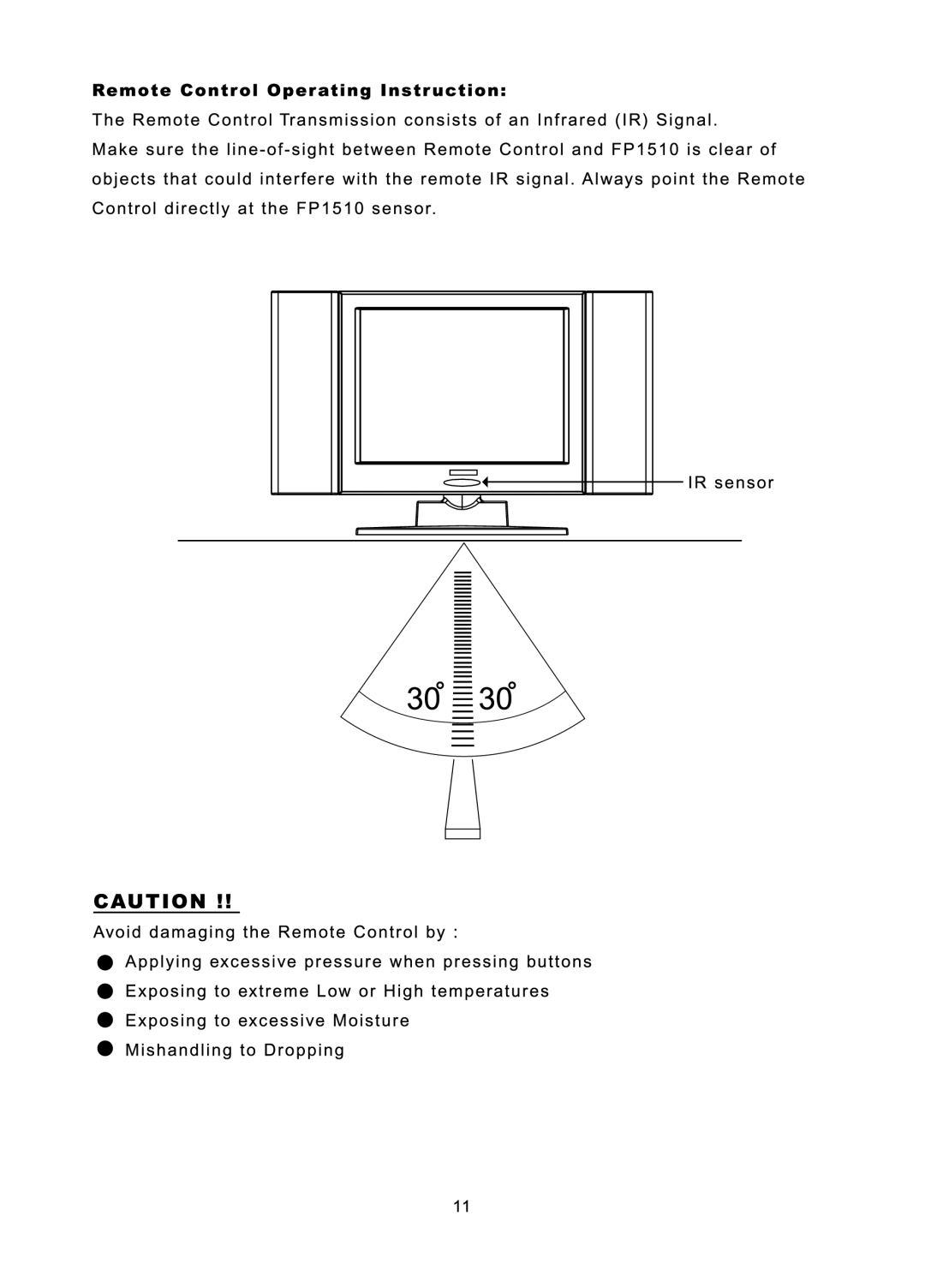 Audiovox FP1510 manual 