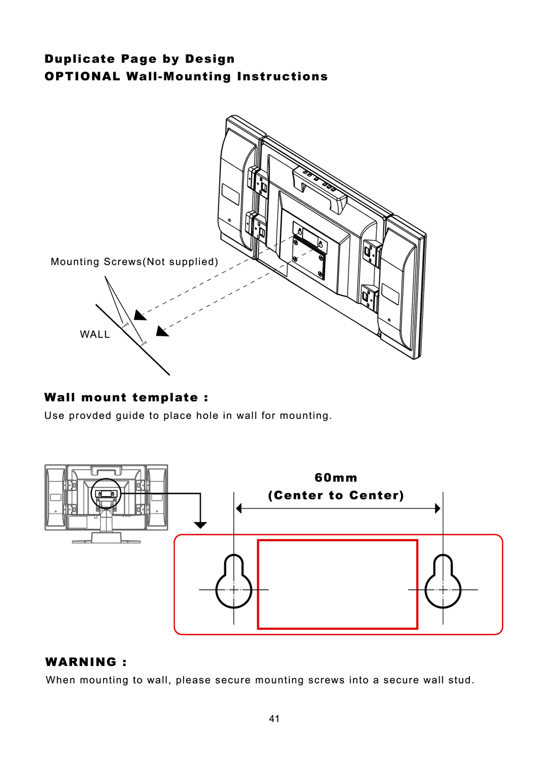 Audiovox FP1510 manual 