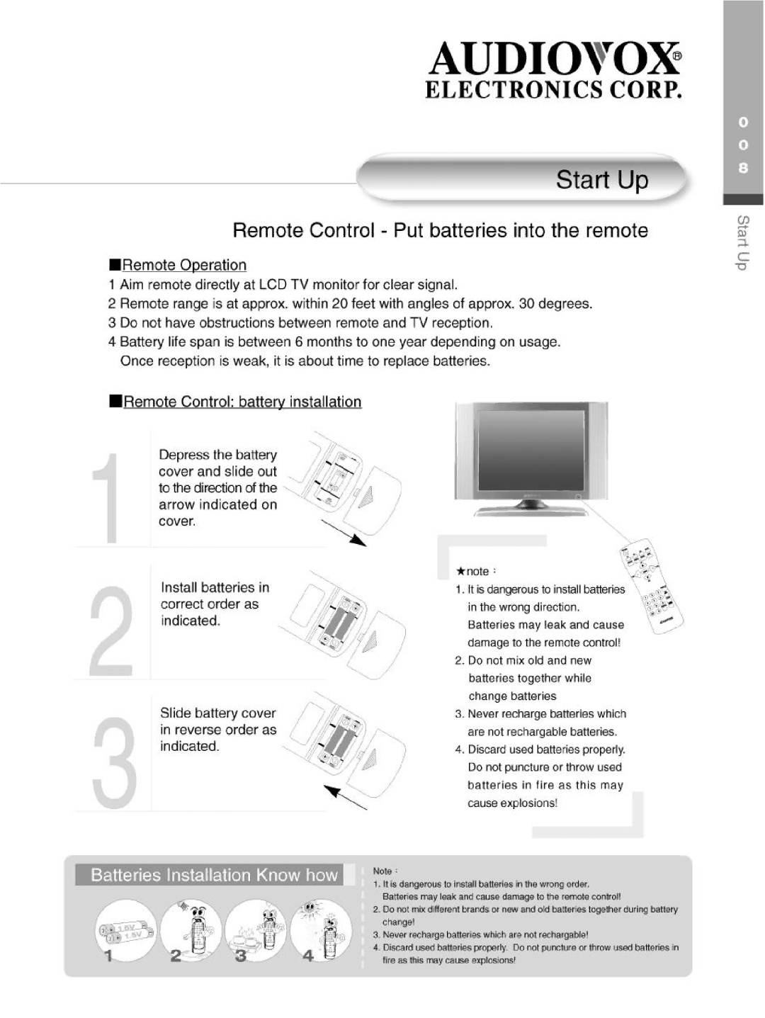 Audiovox FP2000 manual 