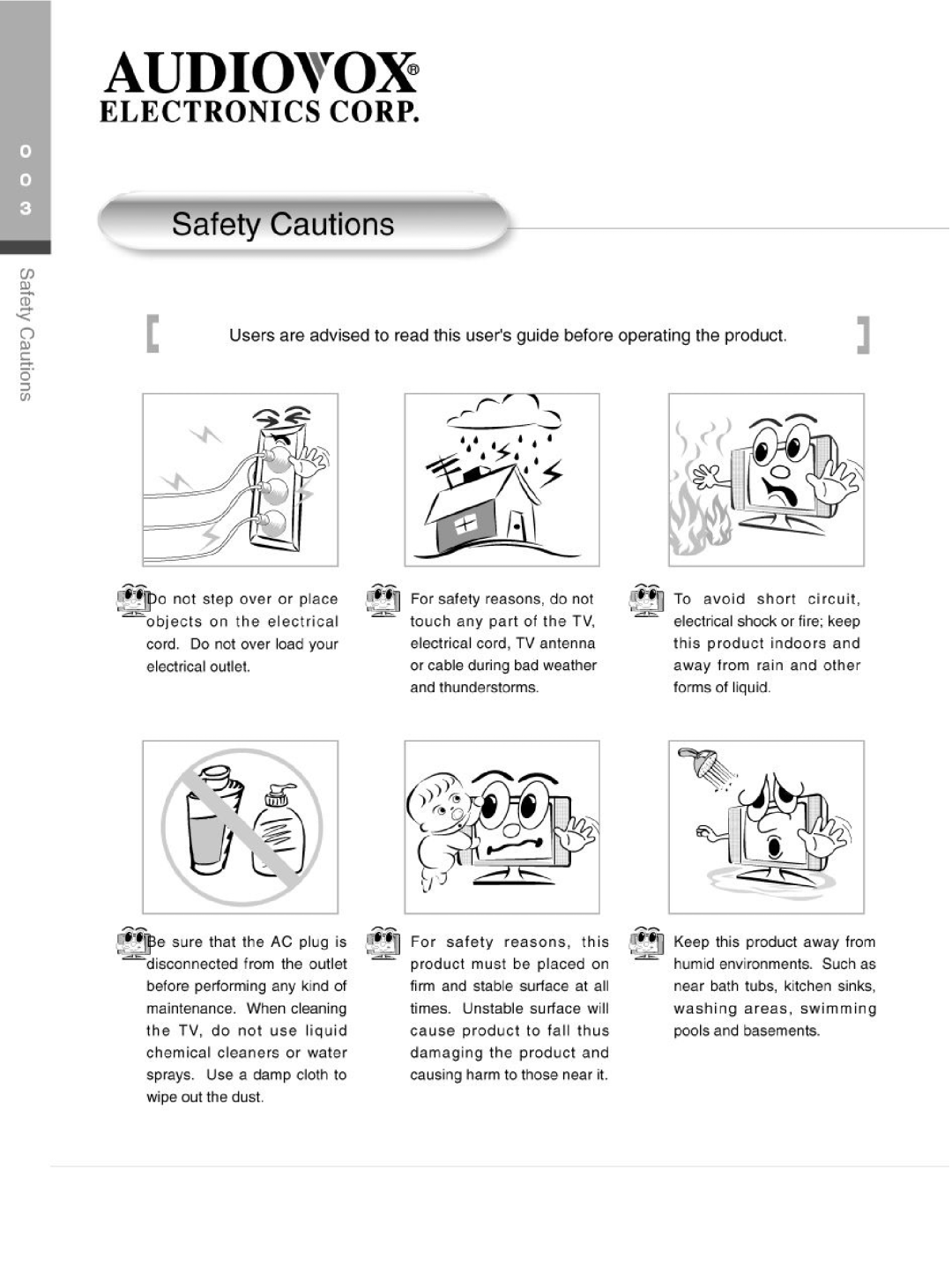 Audiovox FP2000 manual 