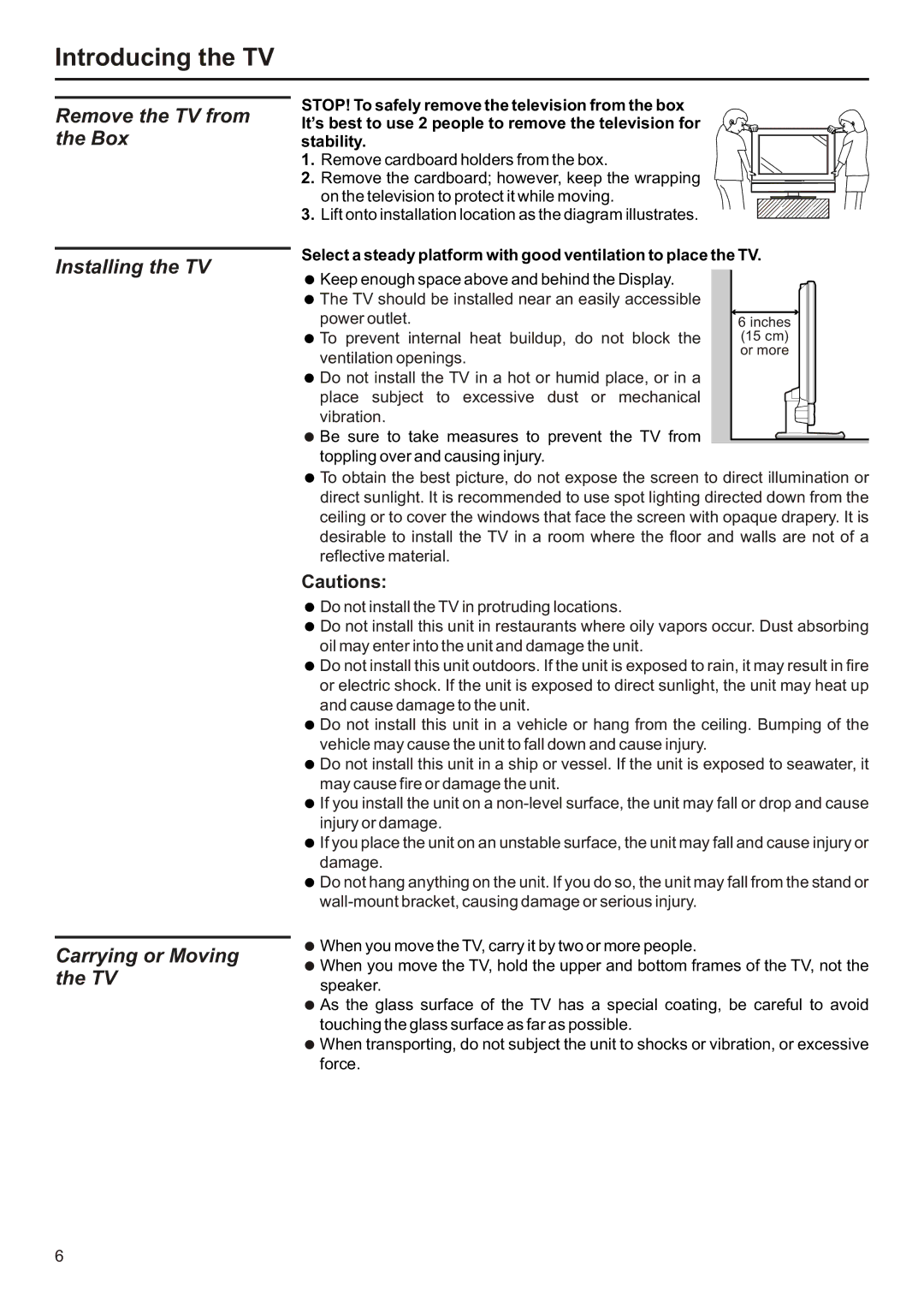 Audiovox FPE2706 operation manual Introducing the TV 