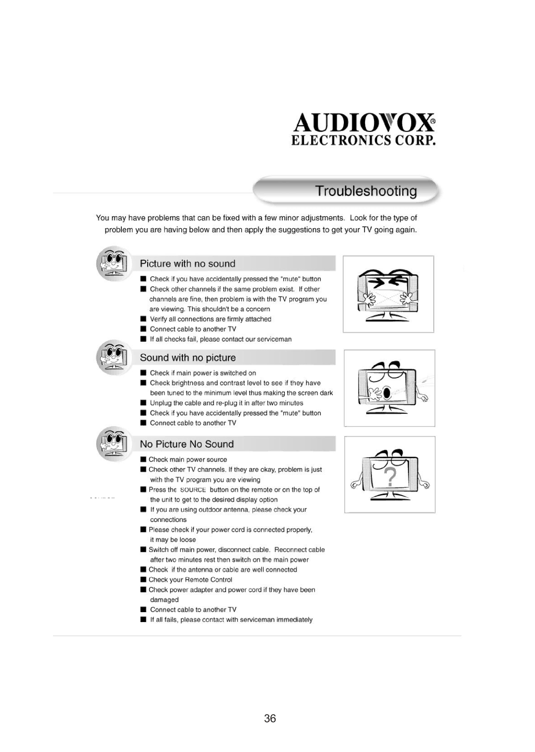 Audiovox FPE3000 owner manual 