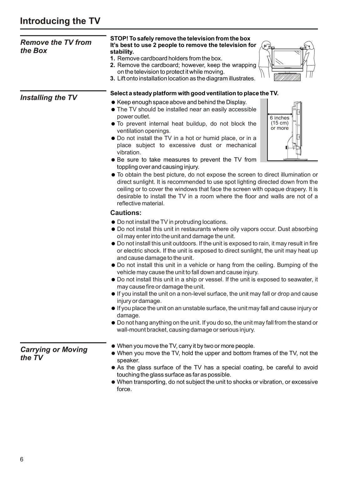 Audiovox FPE3706 operation manual Introducing the TV 