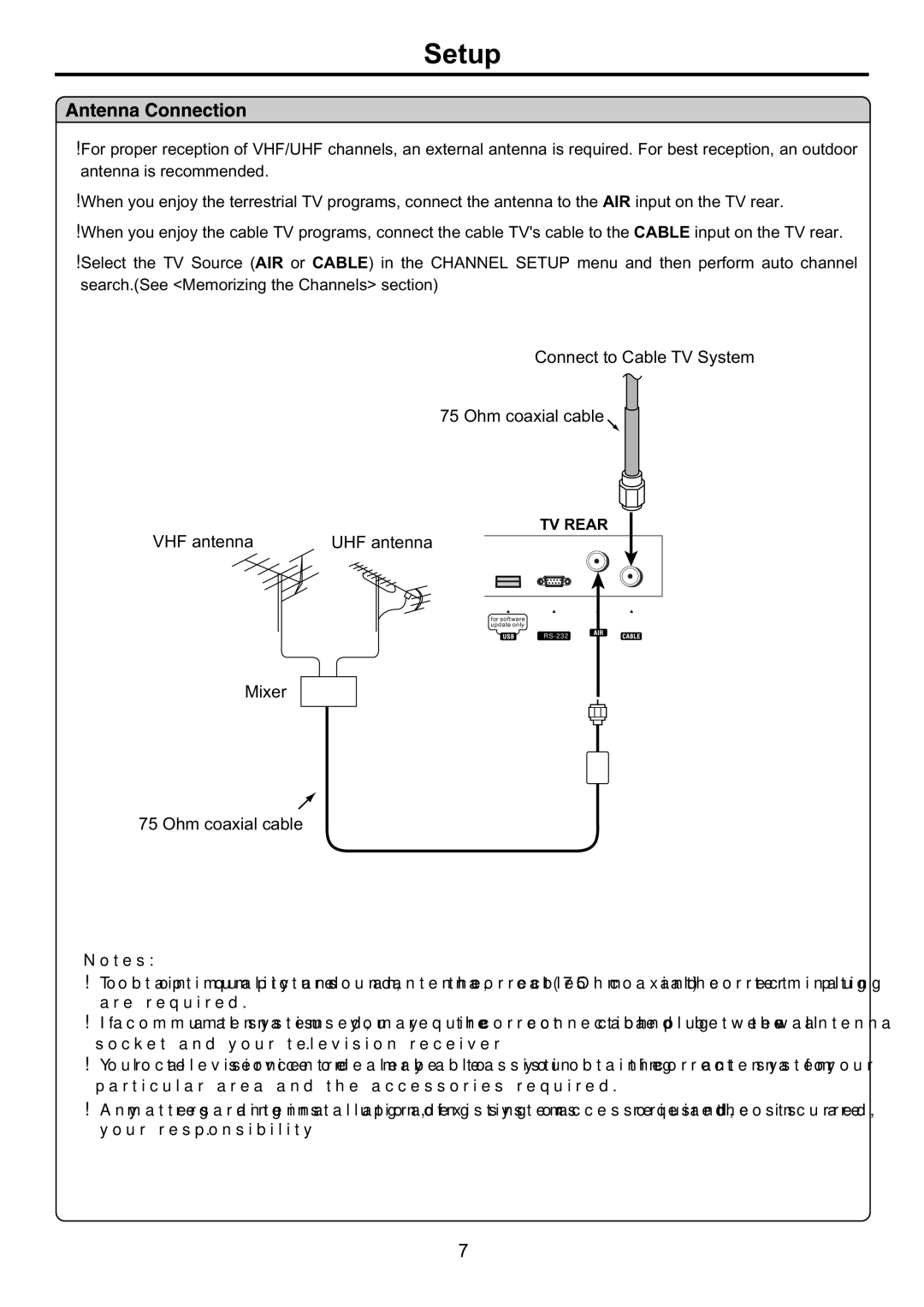 Audiovox FPE4707HR manual TV Rear 