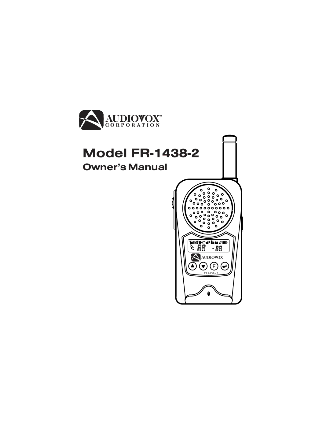 Audiovox owner manual Model FR-1438-2 