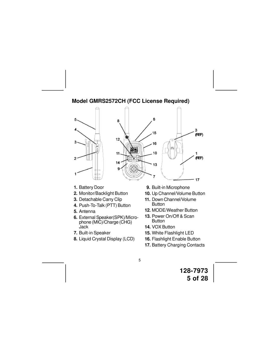 Audiovox owner manual Model GMRS2572CH FCC License Required 