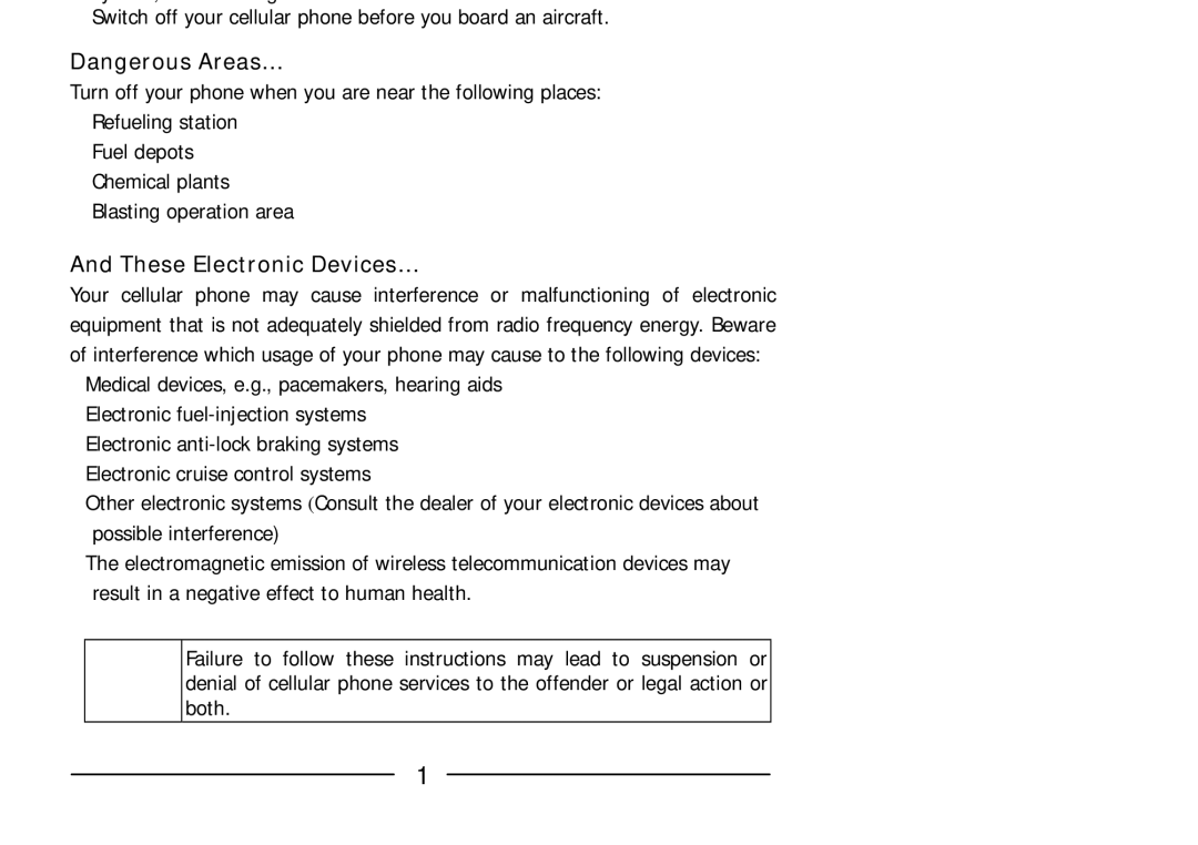 Audiovox GSM 900 system user manual These Electronic Devices… 