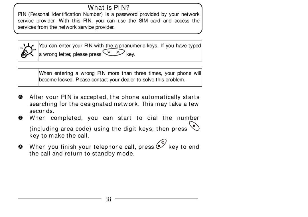 Audiovox GSM 900 system user manual What is PIN? 