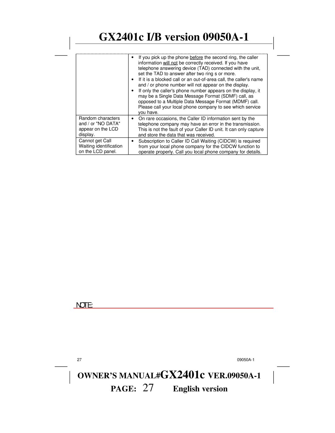 Audiovox GX2401c owner manual Information will not be correctly received. If you have 