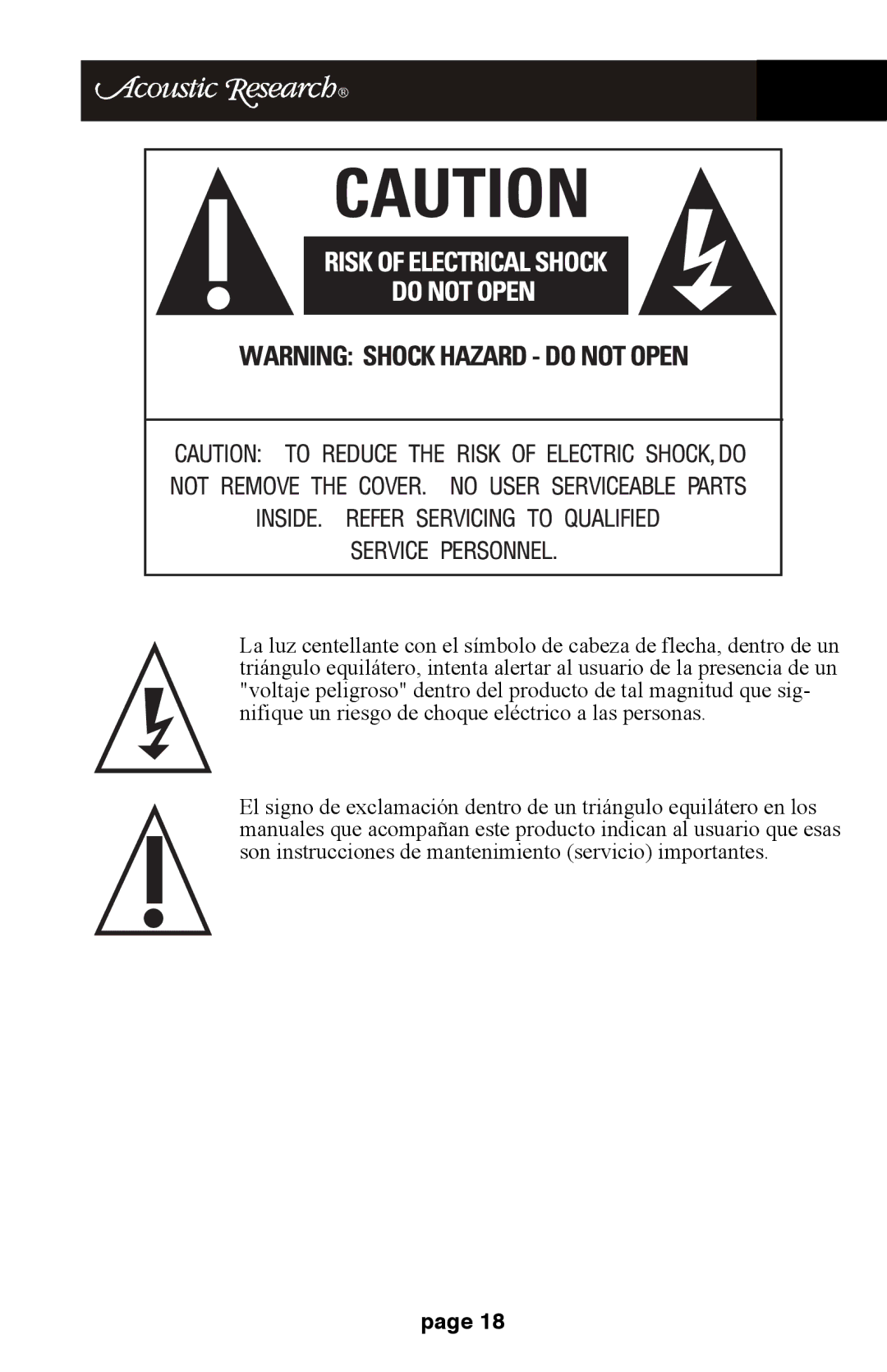 Audiovox HD510 operation manual 