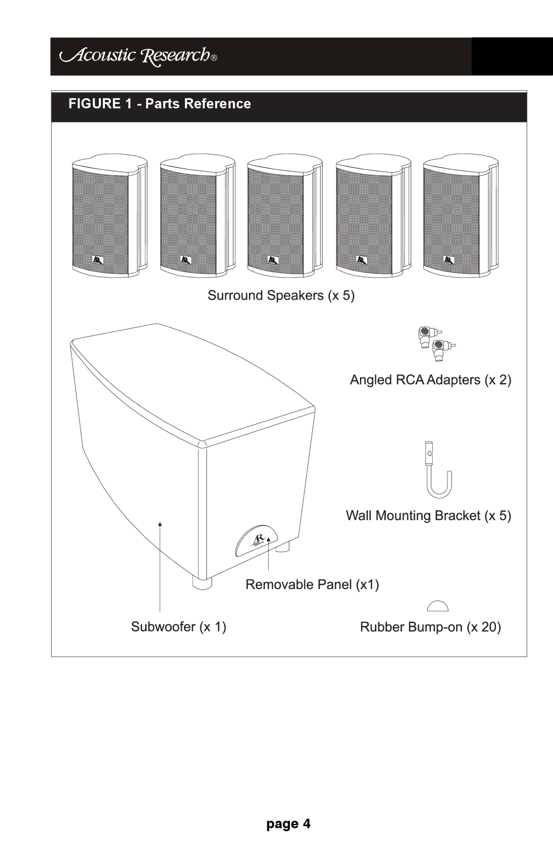 Audiovox HD510 operation manual Parts Reference 