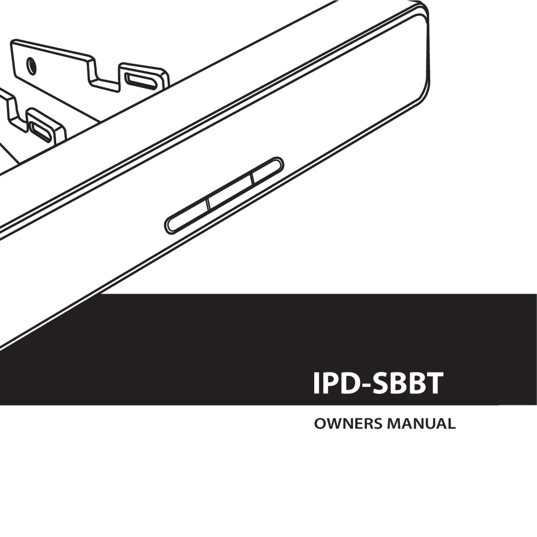 Audiovox IPD-SBBT manual Ipd-Sbbt 