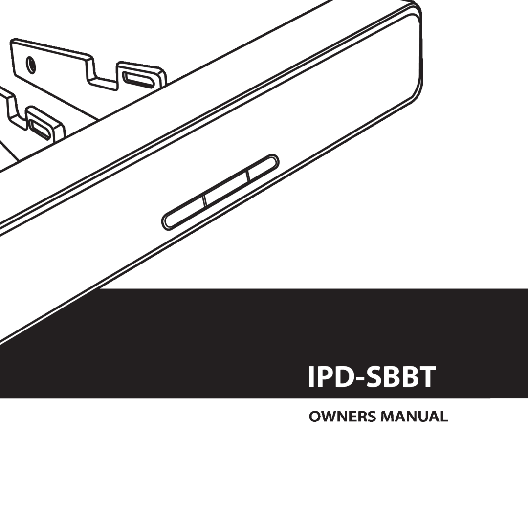 Audiovox IPD-SBBT manual Ipd-Sbbt 
