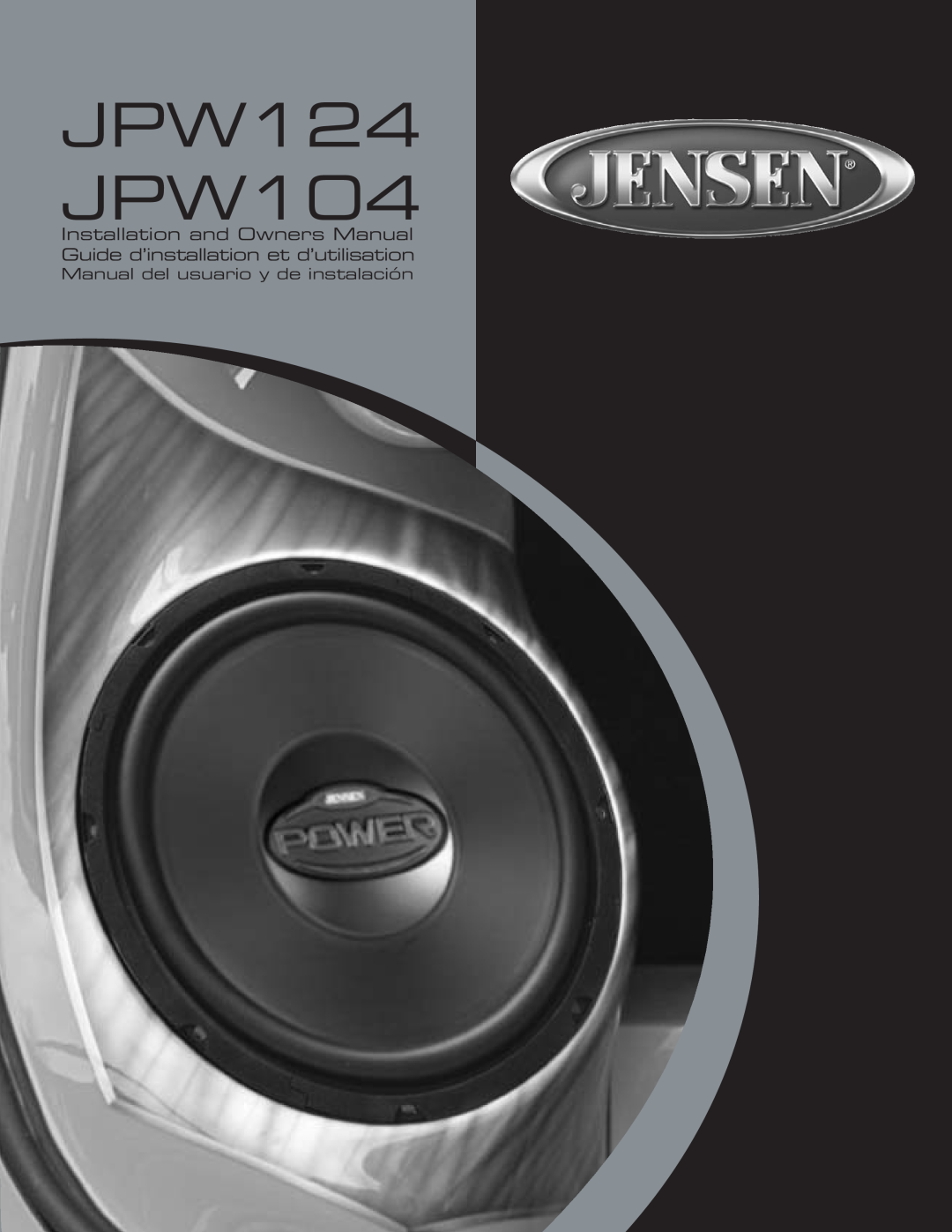 Audiovox owner manual Manual del usuario y de instalación, JPW124 JPW104 