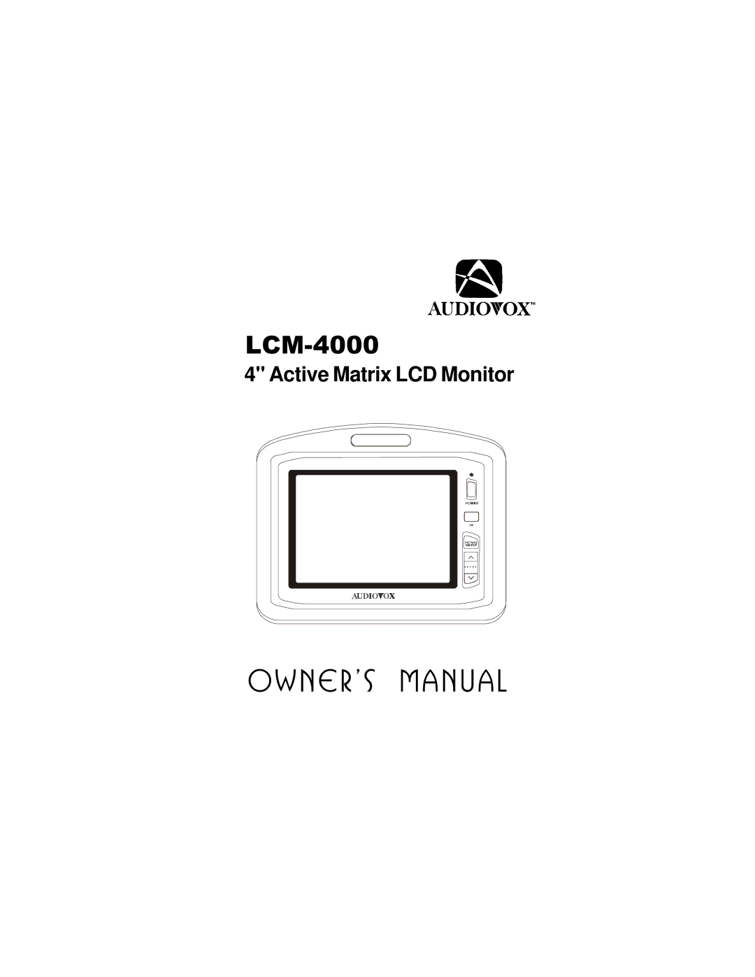 Audiovox LCM4000 manual LCM-4000 