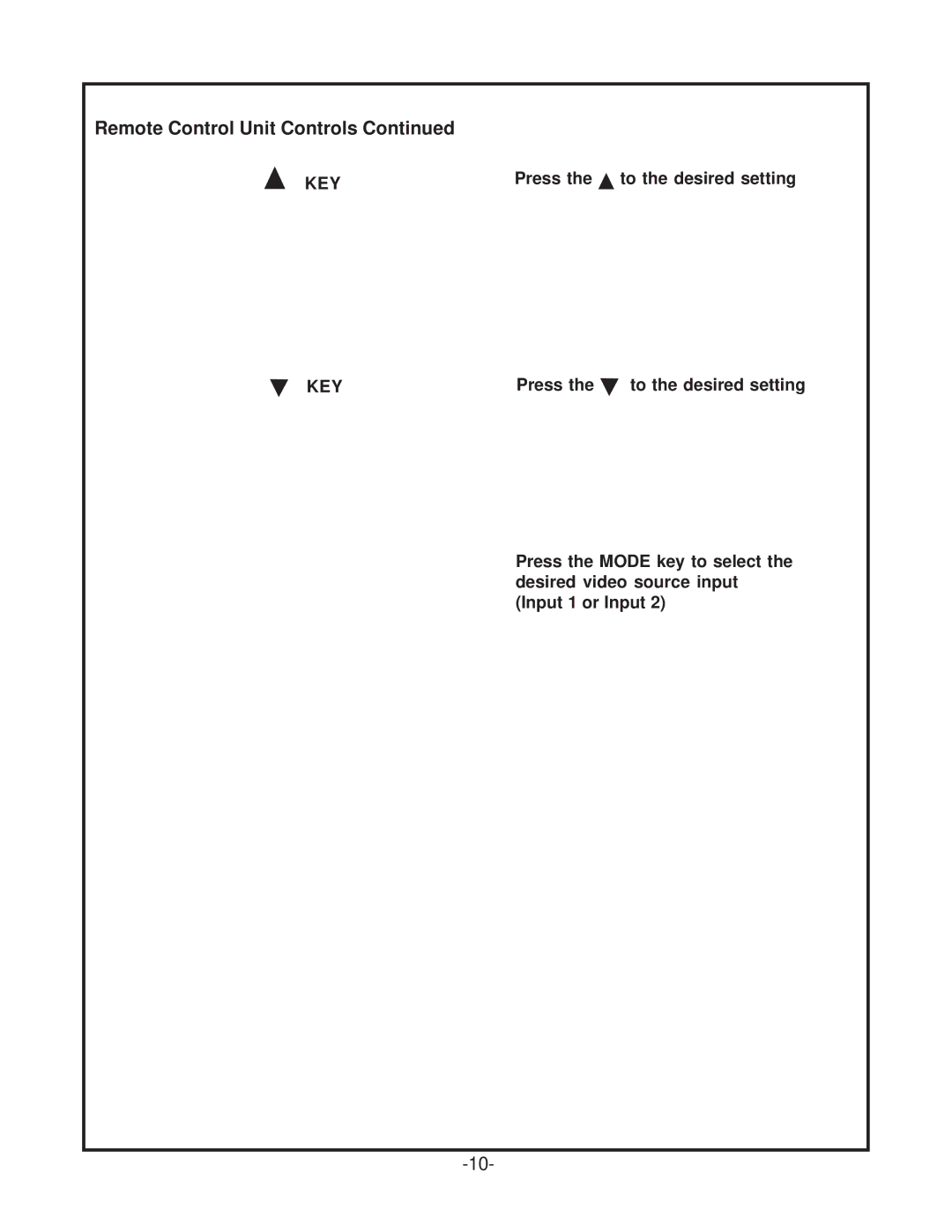 Audiovox LCM500NP operation manual Key 