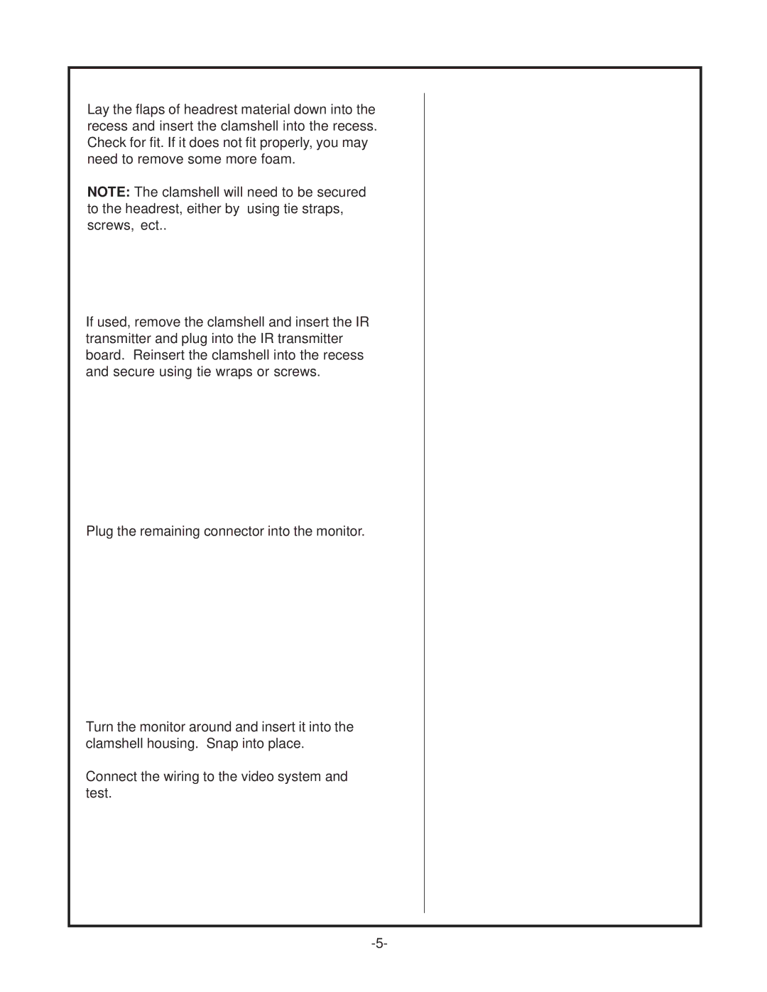 Audiovox LCM500NP operation manual 