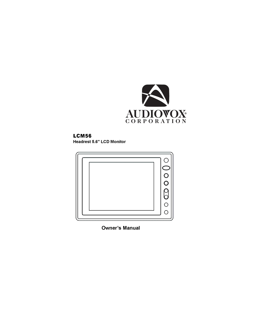 Audiovox LCM56 owner manual 